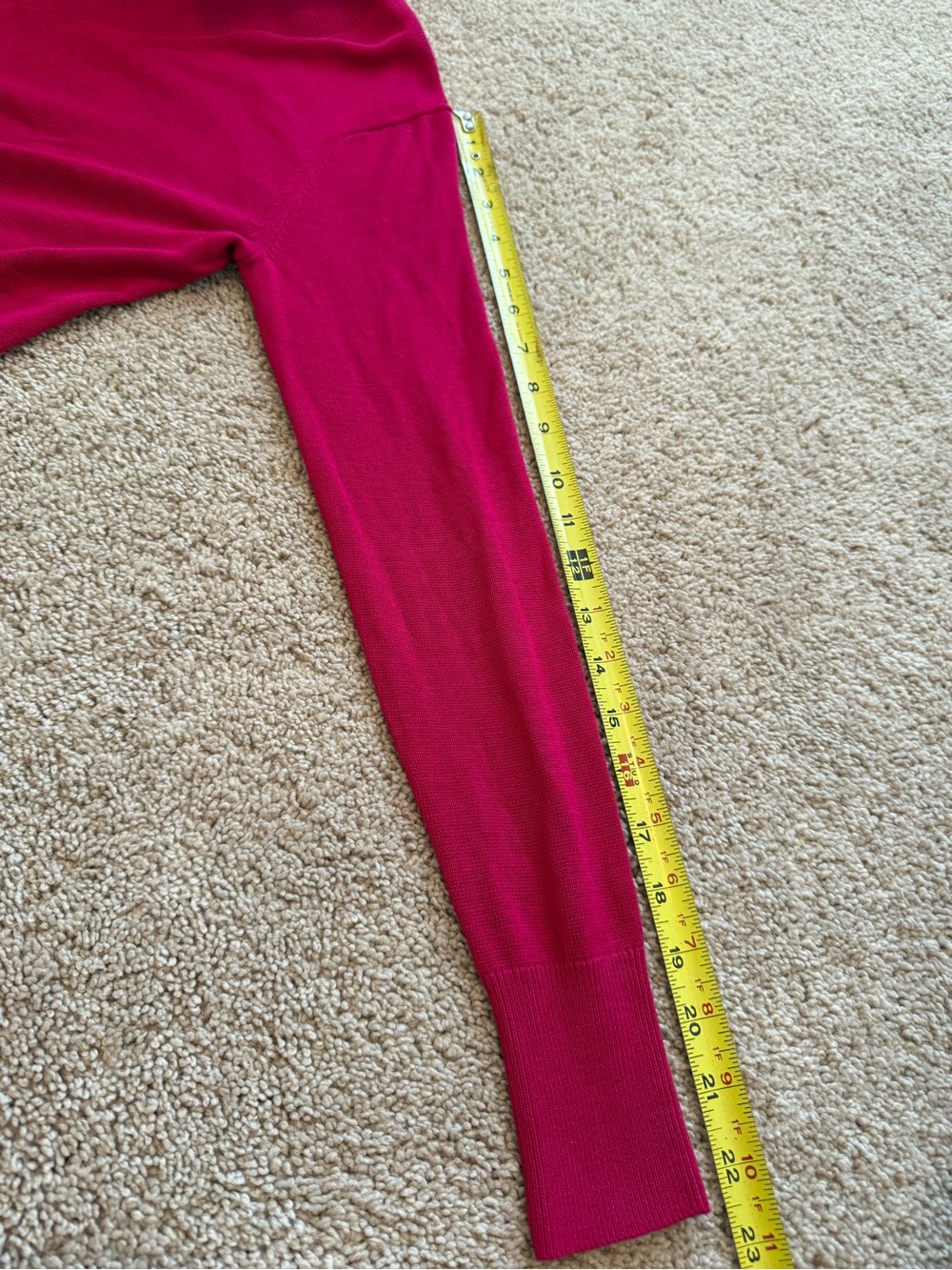 Banana Republic Women's V-Neck Sweater in Vibrant Magenta - Picture 6 of 8